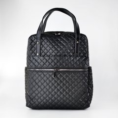 Рюкзак жіночий чорний (капітон) зі штучної шкіри PoloClub SK10016 - 1