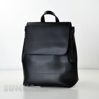 Рюкзак жіночий чорний з екошкіри PoloClub 021 - 1