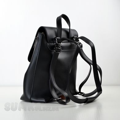 Рюкзак жіночий чорний з екошкіри PoloClub 021 - 2