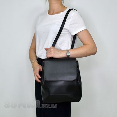 Рюкзак жіночий чорний з екошкіри PoloClub 021 - 5