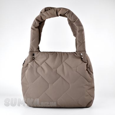 Сумка-шоппер женская цвета какао из текстиля МІС 36213 - 1