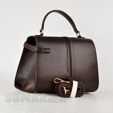 Сумка женская шоколадная из экокожи PoloClub SK10335А - 2