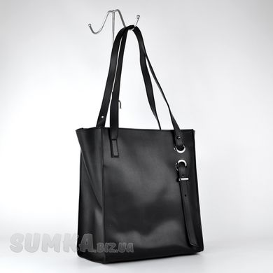 Сумка-шопер жіноча чорна з екошкіри PoloClub SK50006 - 2