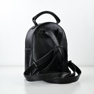Рюкзак жіночий чорний (кроко) з екошкіри PoloClub 0005 - 2