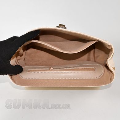 Сумка женская бежевая (+ бежевый коттон ) из экокожи PoloClub SK50069 - 3