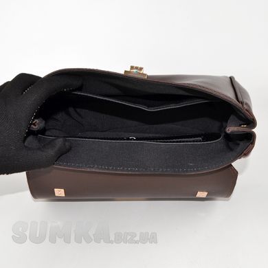 Сумка женская шоколадная (+ замша) из экокожи PoloClub SK50069 - 3