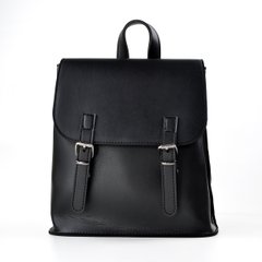Рюкзак жіночий чорний з екошкіри PoloClub 013 - 1