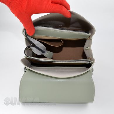 Рюкзак жіночий оливковий з екошкіри PoloClub SK10009 - 3