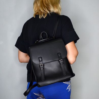 Рюкзак жіночий чорний з екошкіри PoloClub 013 - 4