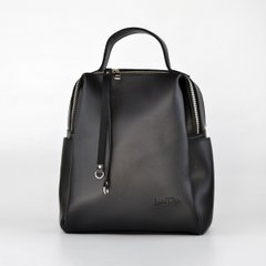 Рюкзак жіночий чорний зі штучної шкіри К660 - 1