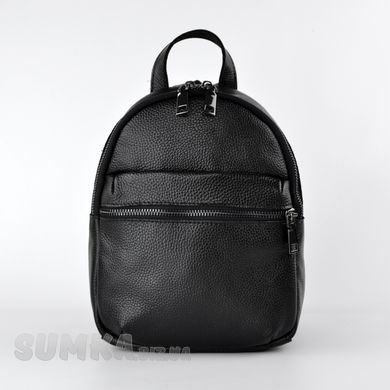 Рюкзак жіночий чорний з натуральної шкіри К684 - 1