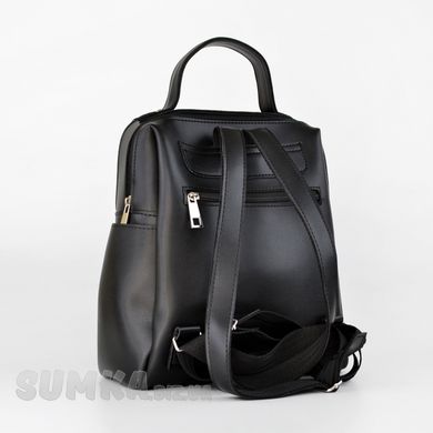 Рюкзак жіночий чорний зі штучної шкіри К660 - 2