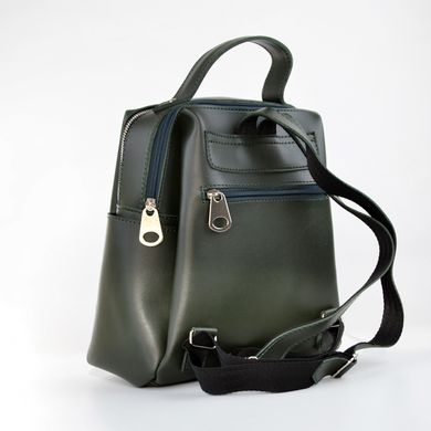 Рюкзак жіночий зелений зі штучної шкіри К660 - 2