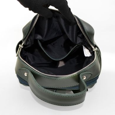 Рюкзак жіночий зелений зі штучної шкіри К660 - 3