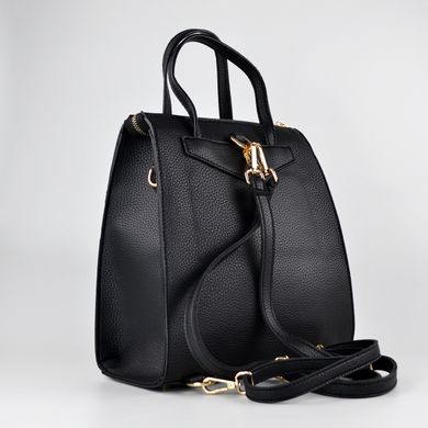 Сумка-рюкзак жіноча чорна з екошкіри PoloClub SK20099 - 2