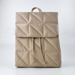 Рюкзак жіночий стьобаний кольору бізон з екошкіри PoloClub SK30071 - 1
