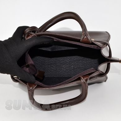 Сумка женская шоколадная из экокожи PoloClub SK10292 - 3
