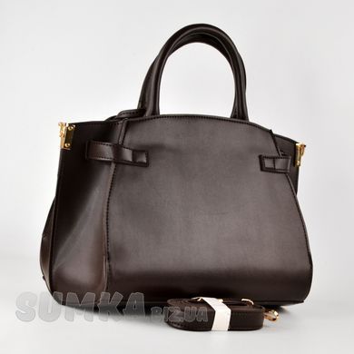 Сумка женская шоколадная из экокожи PoloClub SK10292 - 2