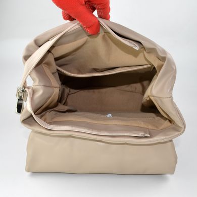 Рюкзак женский стеганый цвета бизон из экокожи PoloClub SK30071 - 3