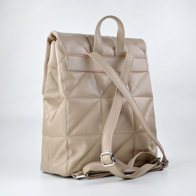Рюкзак жіночий стьобаний кольору бізон з екошкіри PoloClub SK30071 - 2