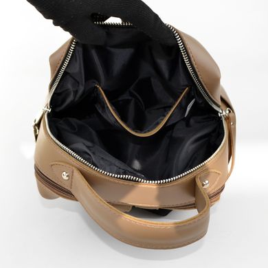 Рюкзак жіночий темно-бежевий зі штучної шкіри К660 - 3