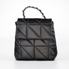 Рюкзак жіночий чорний зі штучної шкіри К711 - 1