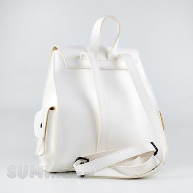 Рюкзак жіночий білий з екошкіри PoloClub 011 - 2