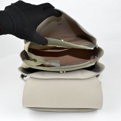 Рюкзак жіночий оливковий з екошкіри PoloClub SK10030 - 3