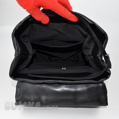 Рюкзак жіночий стьобаний чорний з екошкіри PoloClub SK30071 - 3