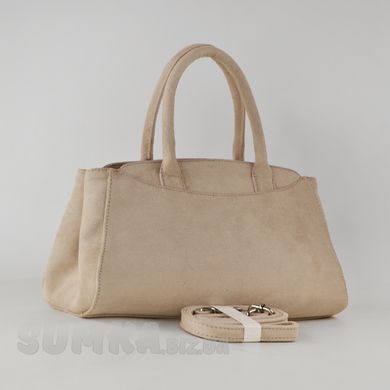 Сумка-багет женская в цвете бизон из экозамши PoloClub SK30284 - 2