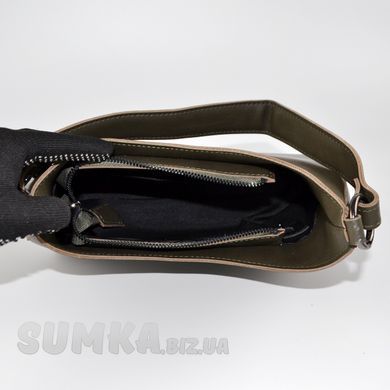 Сумка жіноча кольору хакі з екошкіри PoloClub SK10084 - 3