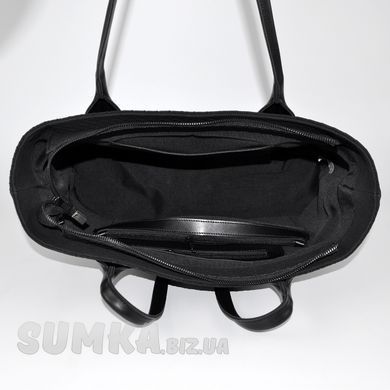 Сумка женская черная (плетение) из искусственной замши PoloClub SK50121А - 3