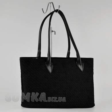 Сумка женская черная (плетение) из искусственной замши PoloClub SK50121А - 2