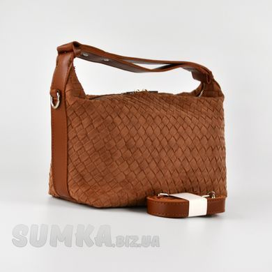Сумка жіноча руда (плетіння) зі штучної замші PoloClub SK30238 - 2