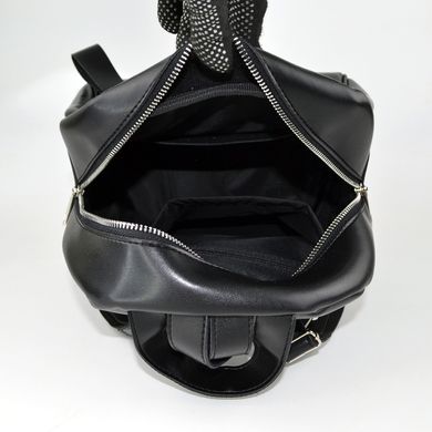 Рюкзак жіночий чорний зі штучної шкіри К790 - 3