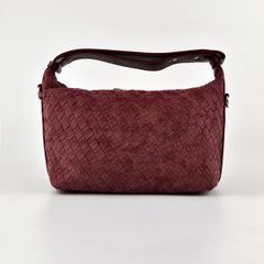 Сумка жіноча бордова (плетіння) зі штучної замші PoloClub SK30238 - 1