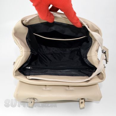 Рюкзак жіночий в кольорі бізон зі штучної шкіри К711 - 3