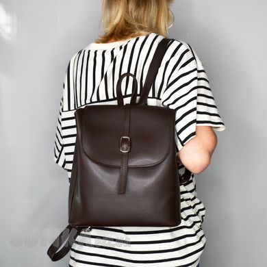 Рюкзак жіночий шоколадний з екошкіри PoloClub SK10030 - 4