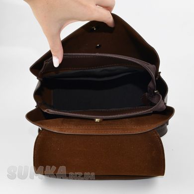 Рюкзак жіночий шоколадний з екошкіри PoloClub SK10030 - 3