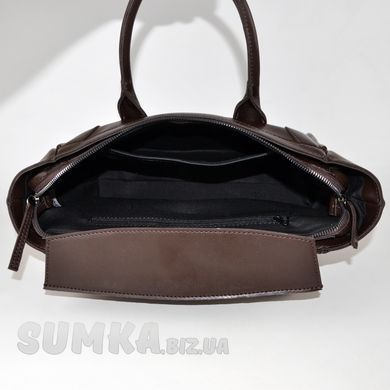 Сумка жіноча шоколадна зі штучної шкіри PoloClub SK10383 - 3