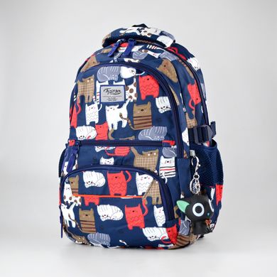 Шкільний синій рюкзак з текстилю Favor 6869/2 - 1