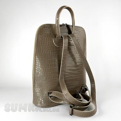 Сумка-рюкзак женская дымчатая (кроко) из экокожи PoloClub SK20131 - 2