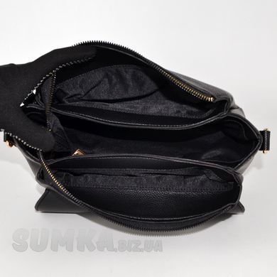 Сумка женская черная из искусственной кожи PoloClub SK10365 - 3