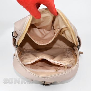 Рюкзак жіночий в кольорі бізон зі штучної шкіри МІС 36010 - 3