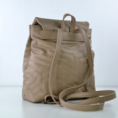 Рюкзак жіночий м'який темно-бежевий з екошкіри PoloClub SK10046 - 2