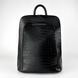 Сумка-рюкзак жіноча чорна (кроко) з екошкіри PoloClub SK20131 - 1