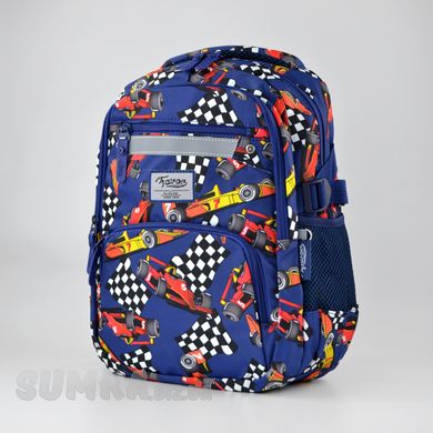 Шкільний синій рюкзак з текстилю Favor 18180/1 - 1
