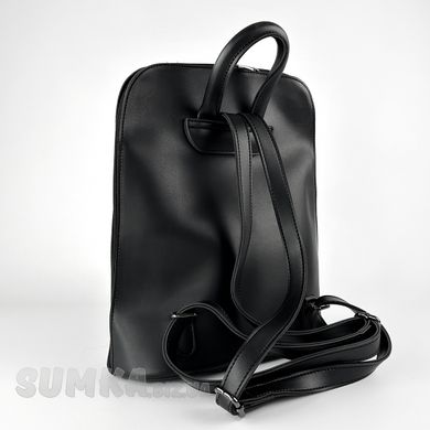 Сумка-рюкзак жіноча чорна з екошкіри PoloClub SK20131 - 2