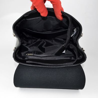 Рюкзак жіночий чорний зі штучної шкіри К737 - 3