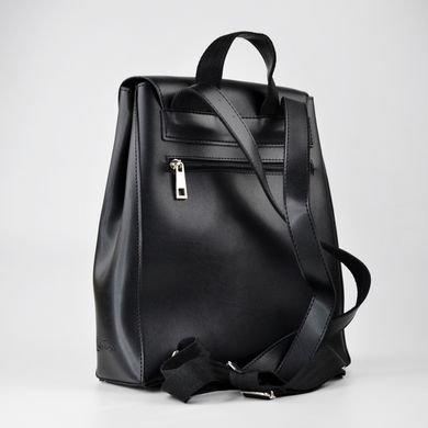 Рюкзак жіночий чорний зі штучної шкіри К737 - 2
